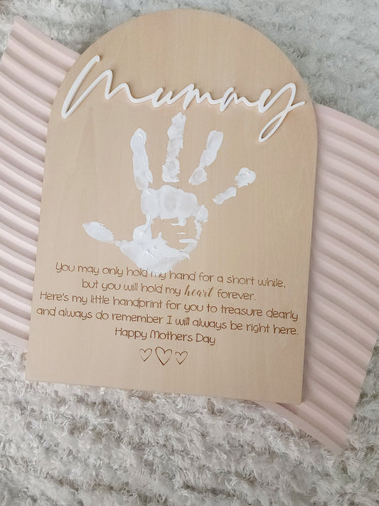 Personalised hand print frame