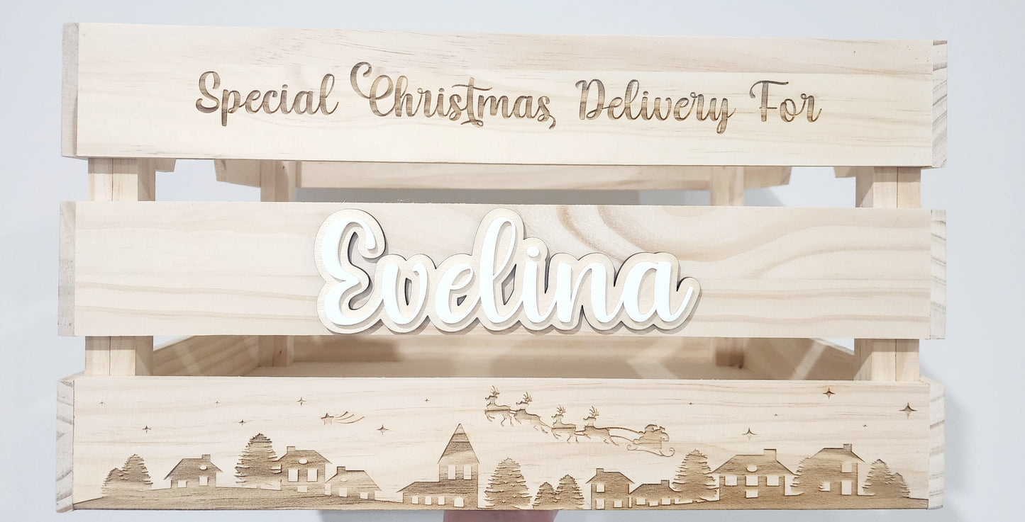 Personalised Christmas crate Large