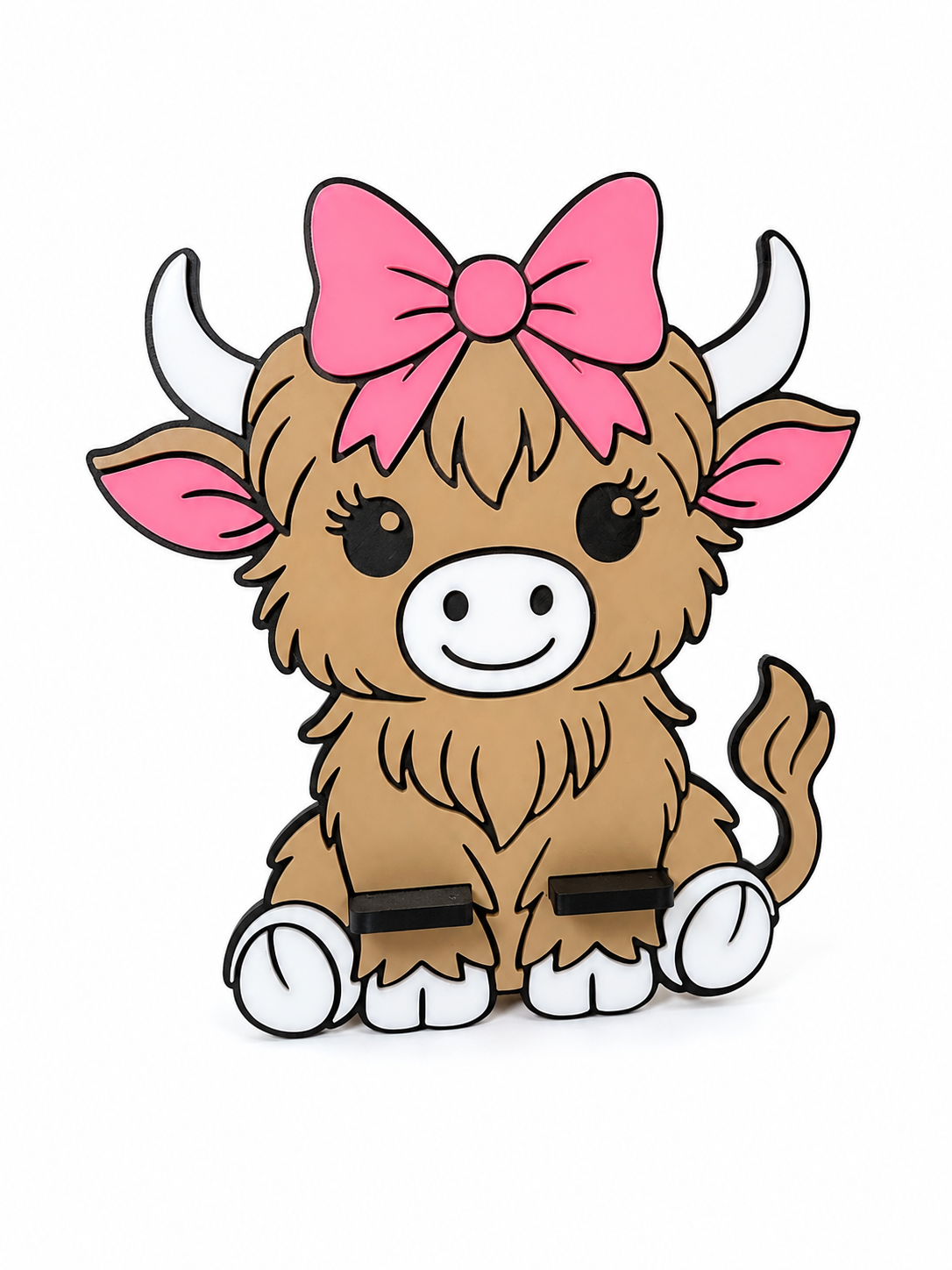 Highland cow phone holder