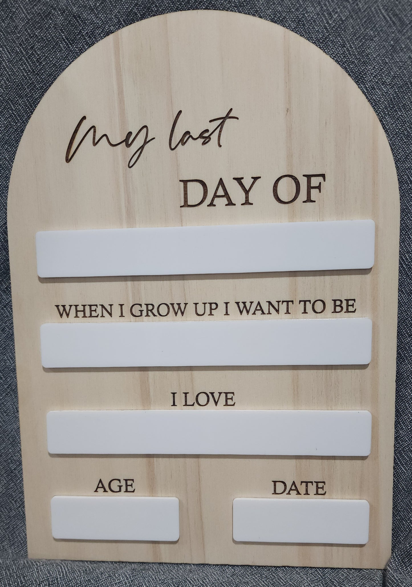 First Day / Last Day Board - Double Sided